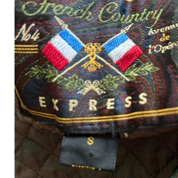 Express French Country Olive‎ Green Hooded Faux Fur Lined Jacket Size S - Picture 4 of 10